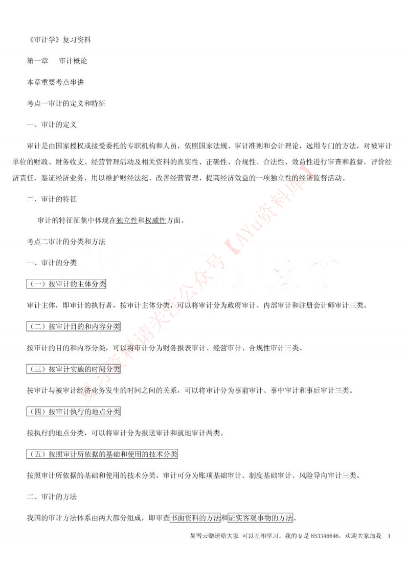 00160审计学