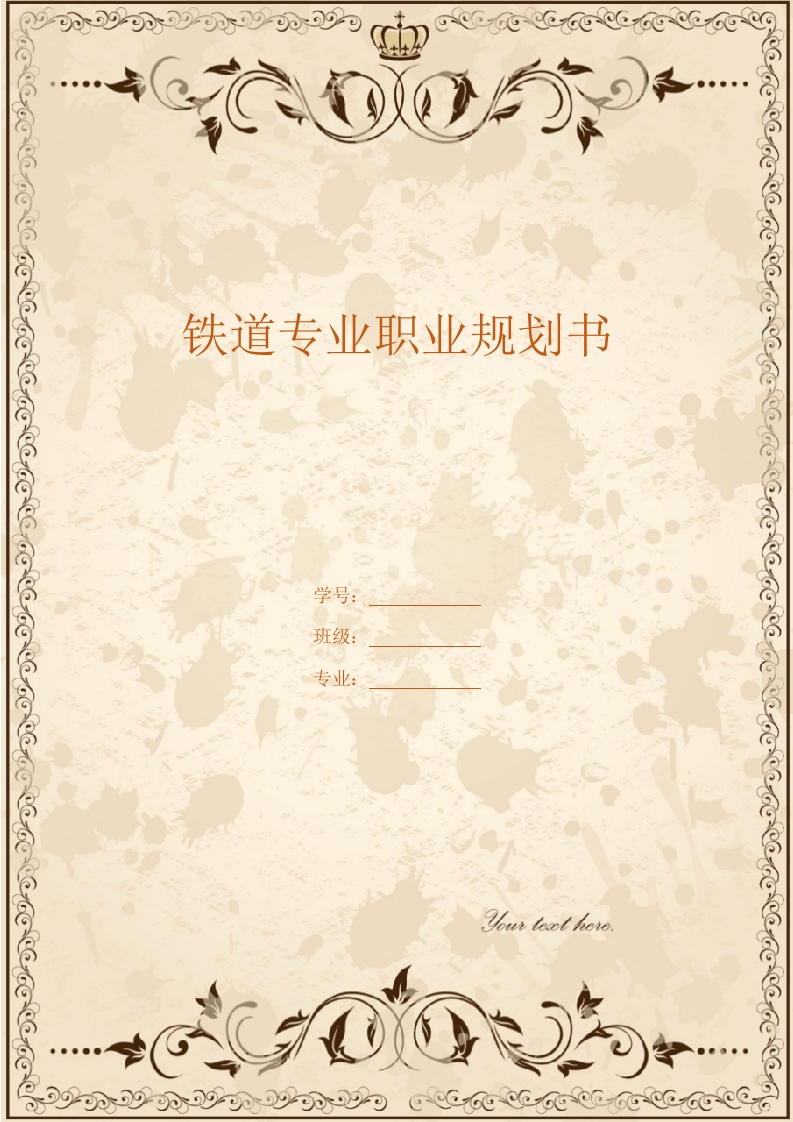 10页3900字铁道管理专业职业生涯规划书