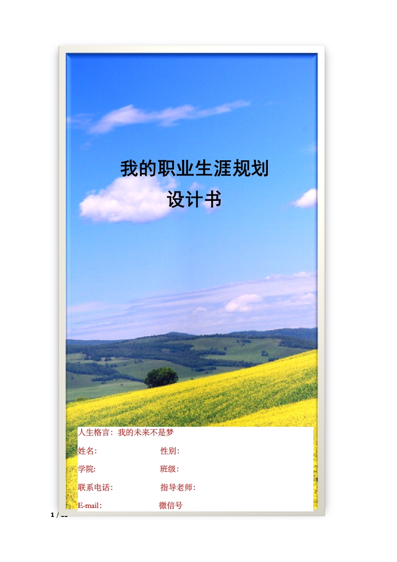 11页5700字机电一体化职业生涯规划书