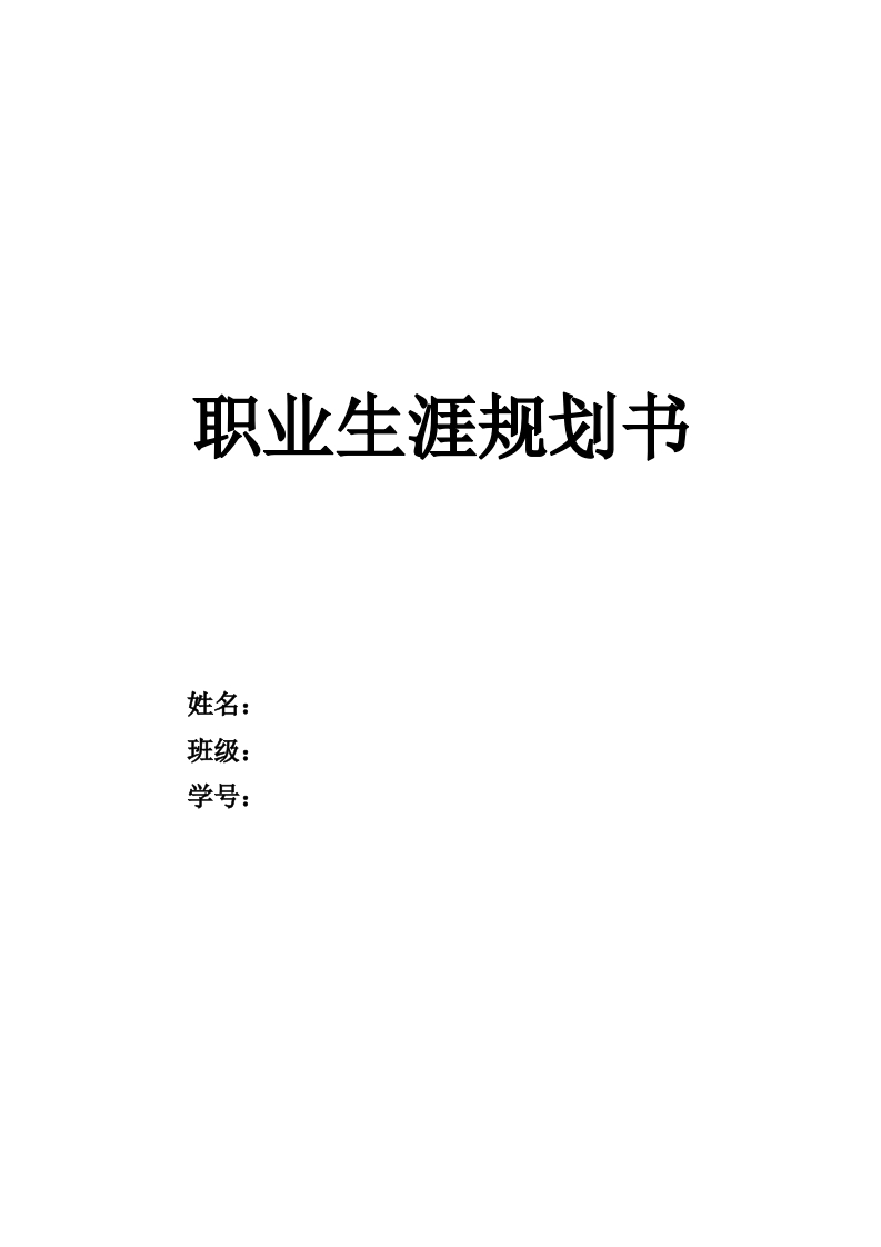 12页4500字应用英语职业生涯规划书