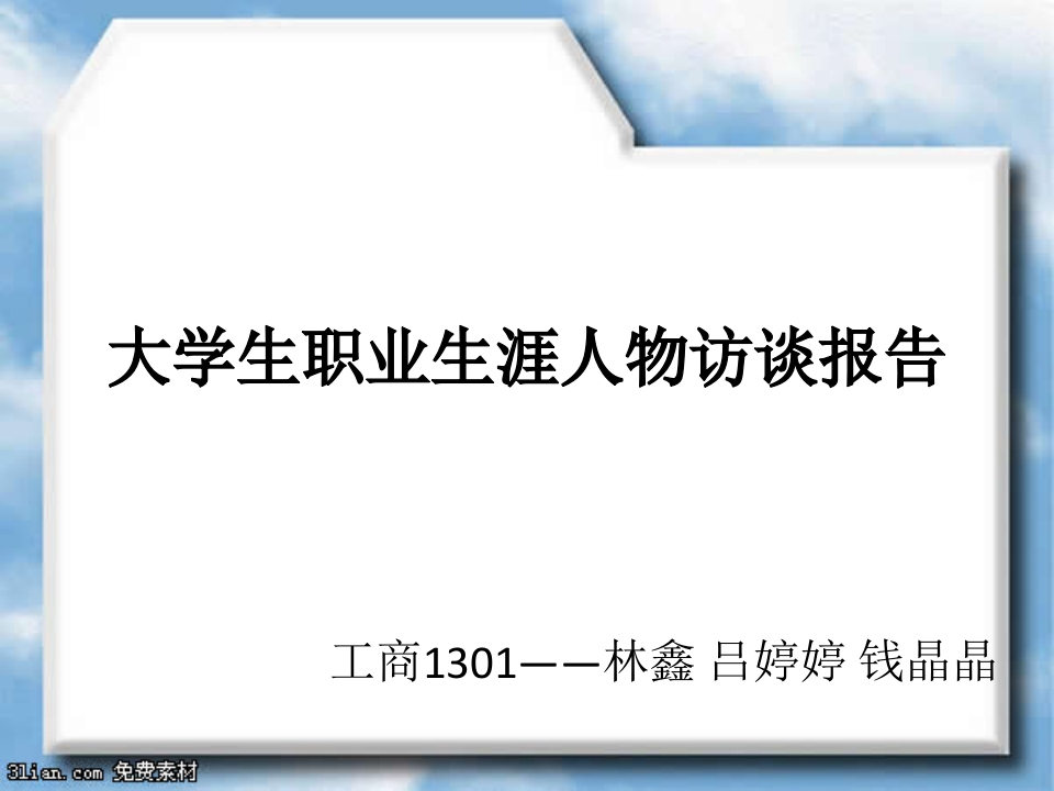 15页人物访谈职业生涯规划书