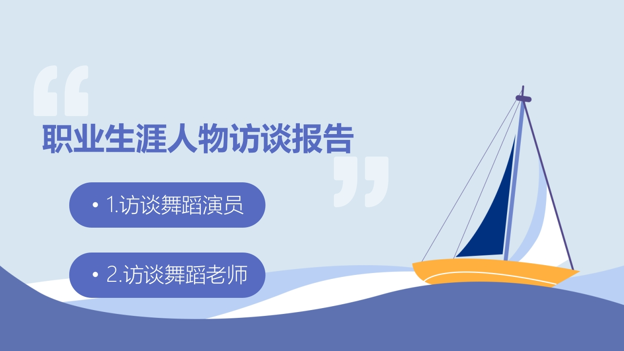 15页舞蹈人物访谈职业生涯规划书