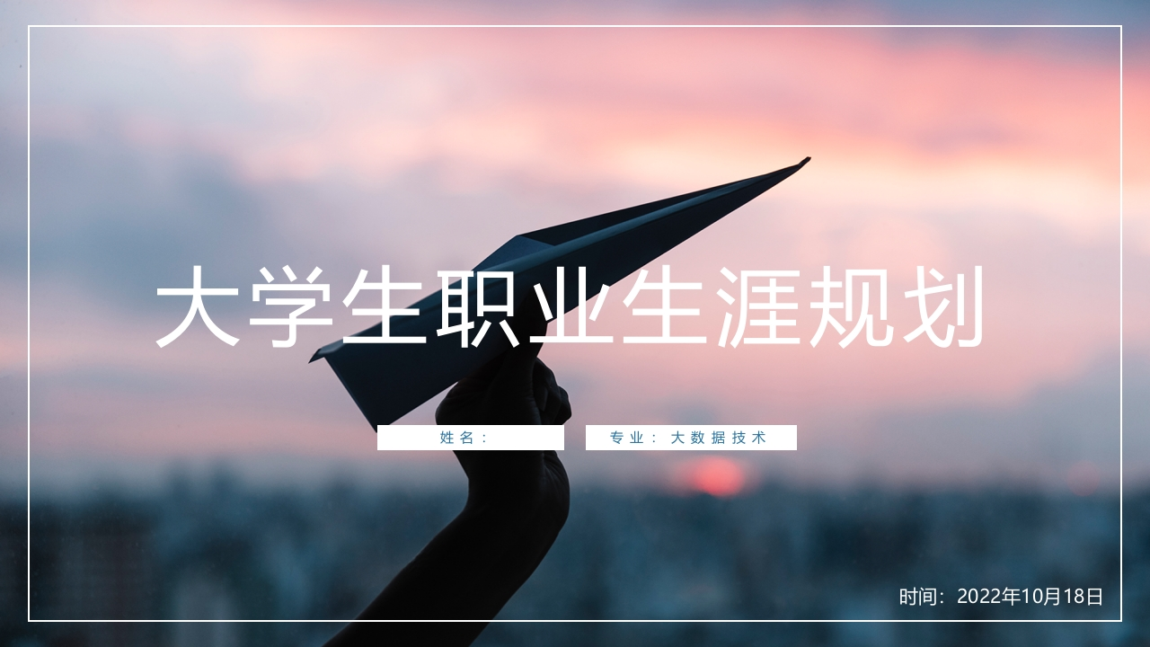 18页大数据技术职业生涯规划书-学习资源网 - 分享优质学习资料