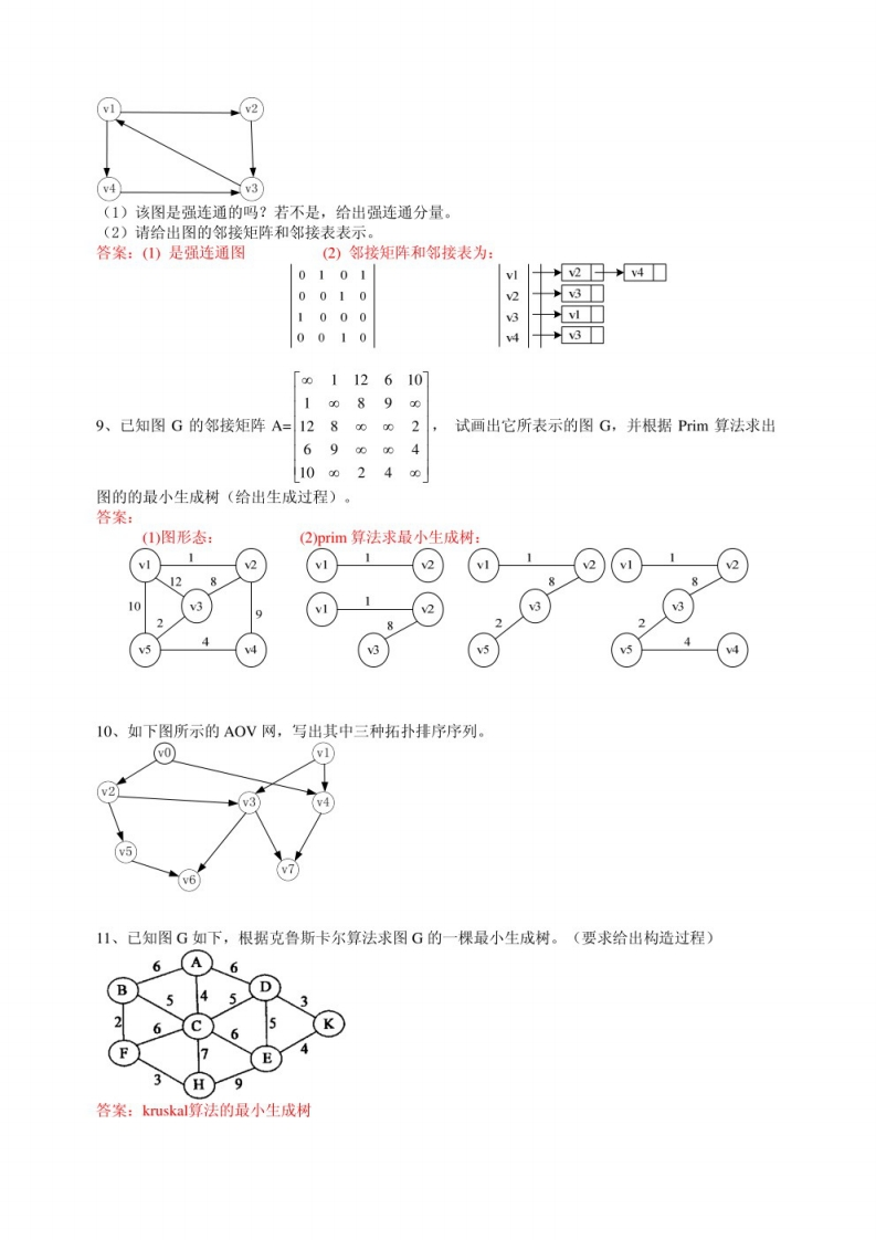 【数据结构】习题及答案（2）