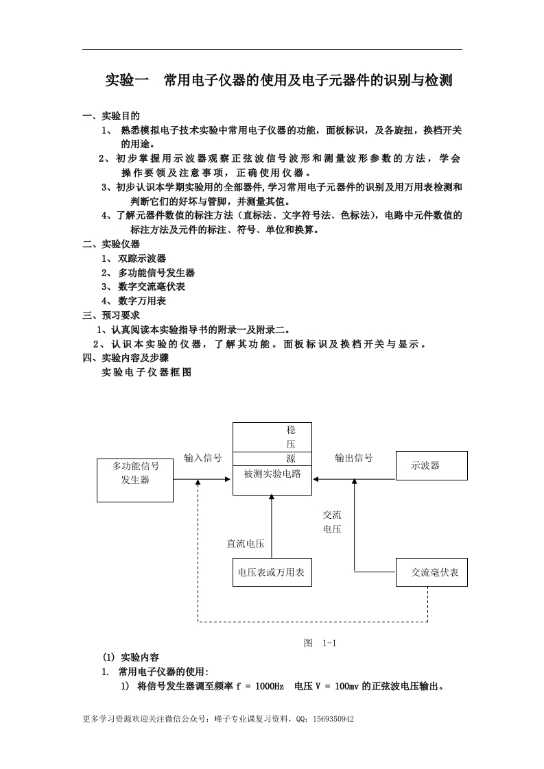 【模拟电子技术基础】实验指导书(童诗白)-学习资源网 - 分享优质学习资料