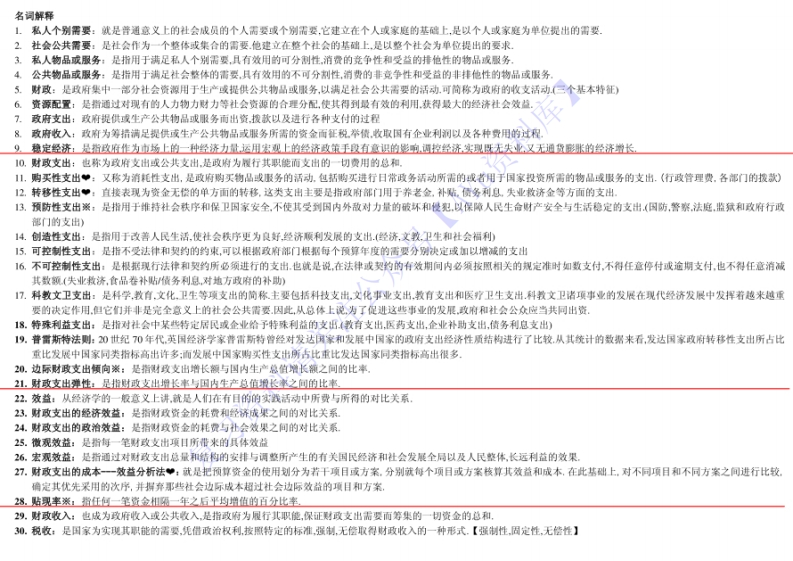 【知识点名词解释】00060财政学1-学习资源网 - 分享优质学习资料