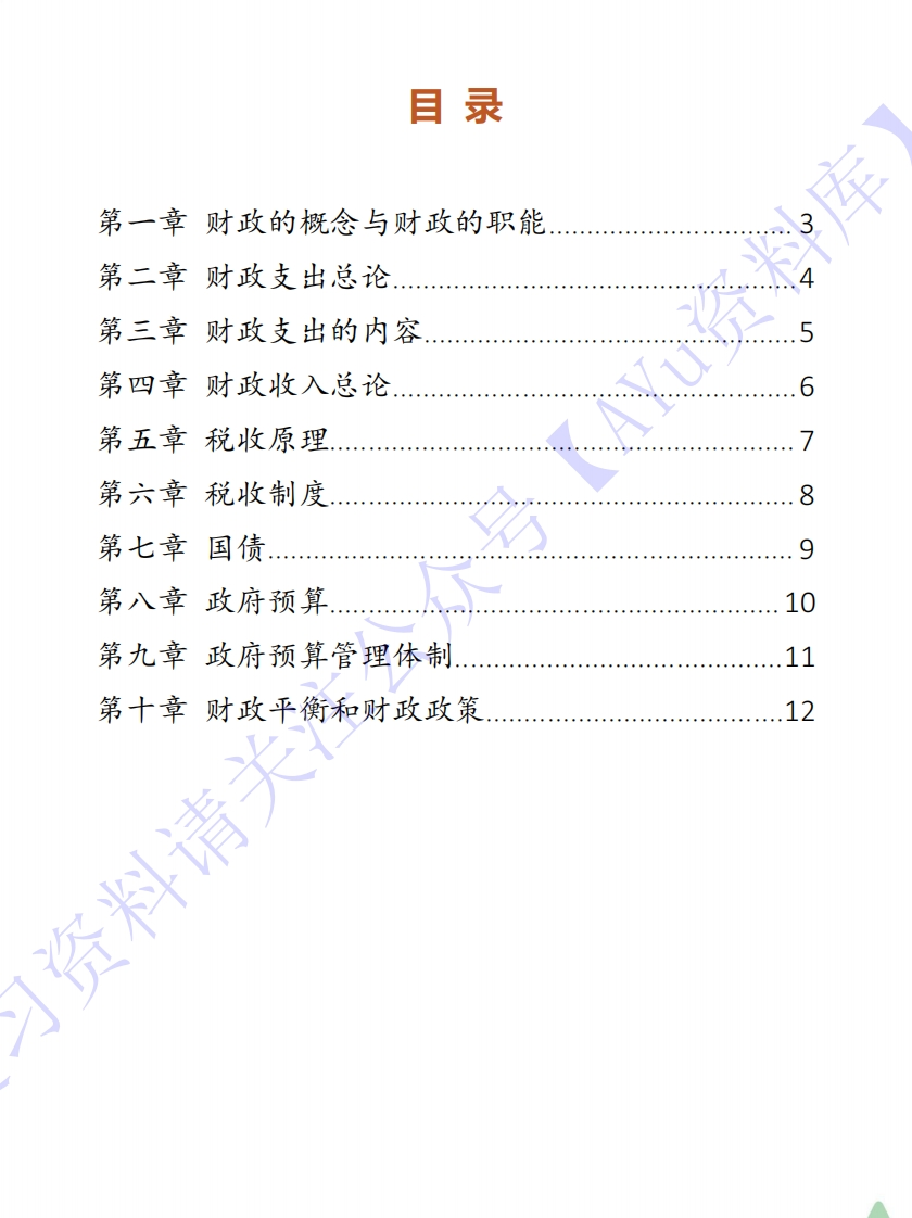 【章节知识点要点汇总1】00060财政学1-学习资源网 - 分享优质学习资料