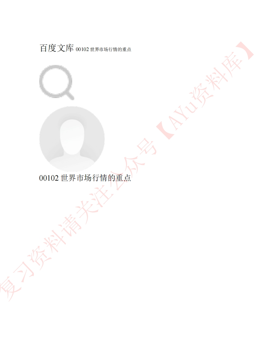 世界市场行情