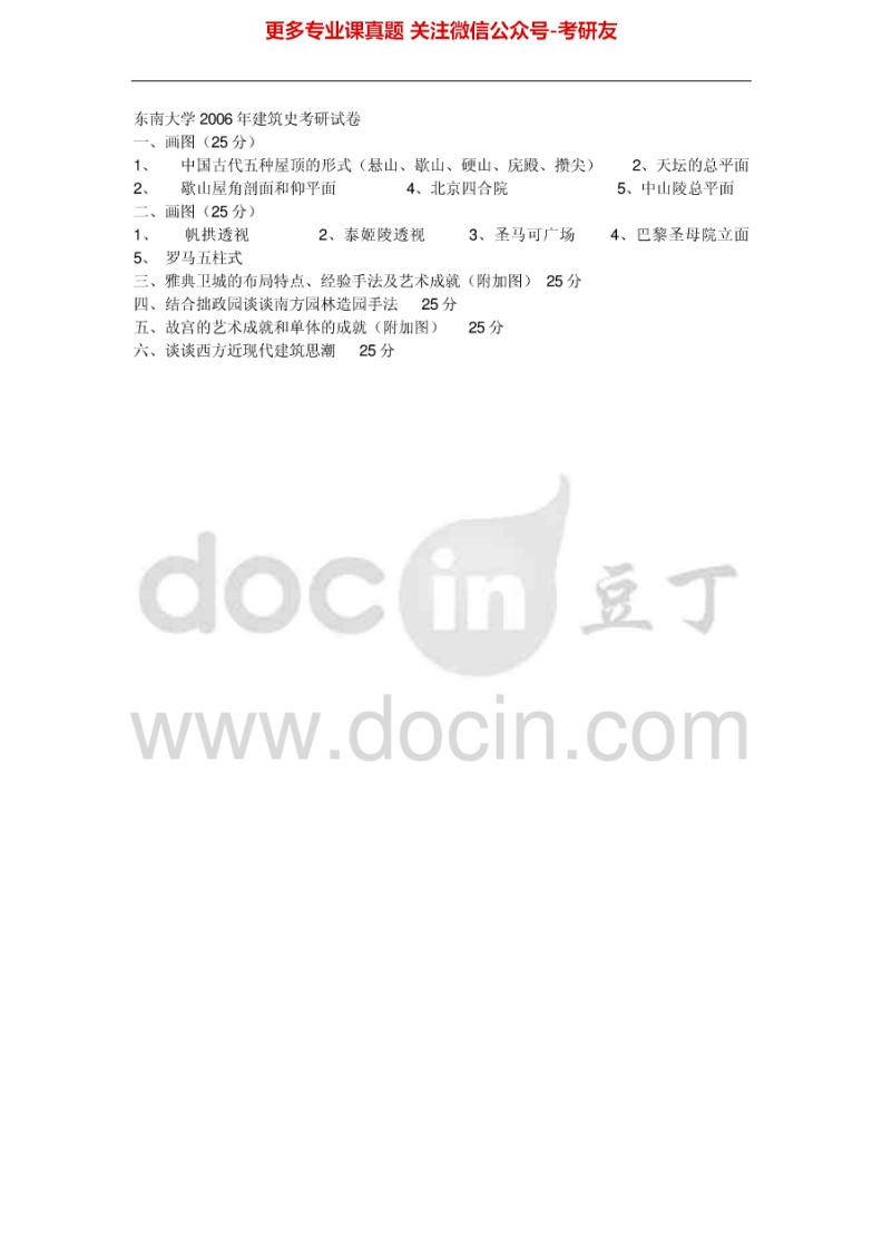 东南大学中外建筑与城市建设史2008考研真题汇编.Image.Marked
