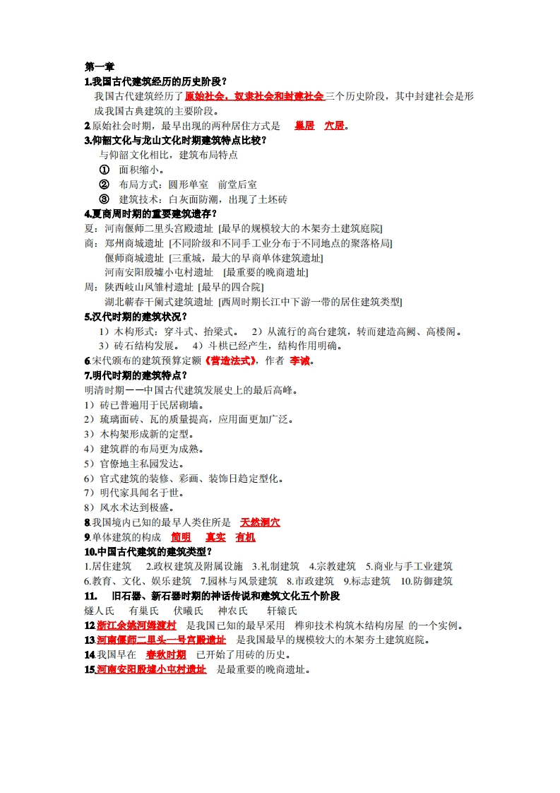 中外建筑史试题、建筑专业-学习资源网 - 分享优质学习资料