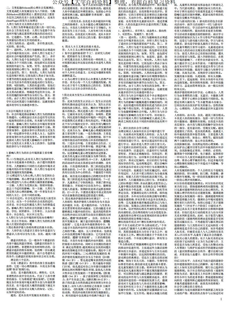 人类行为与社会环境_考试重点-学习资源网 - 分享优质学习资料