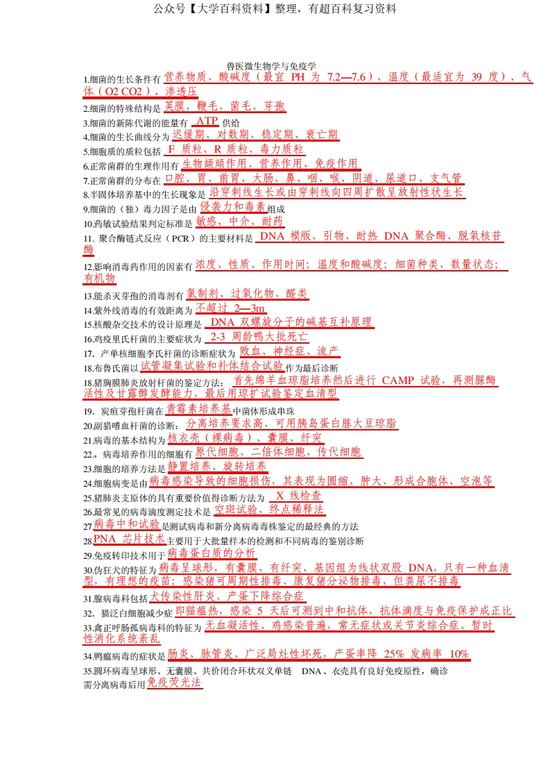兽医微生物学与免疫学