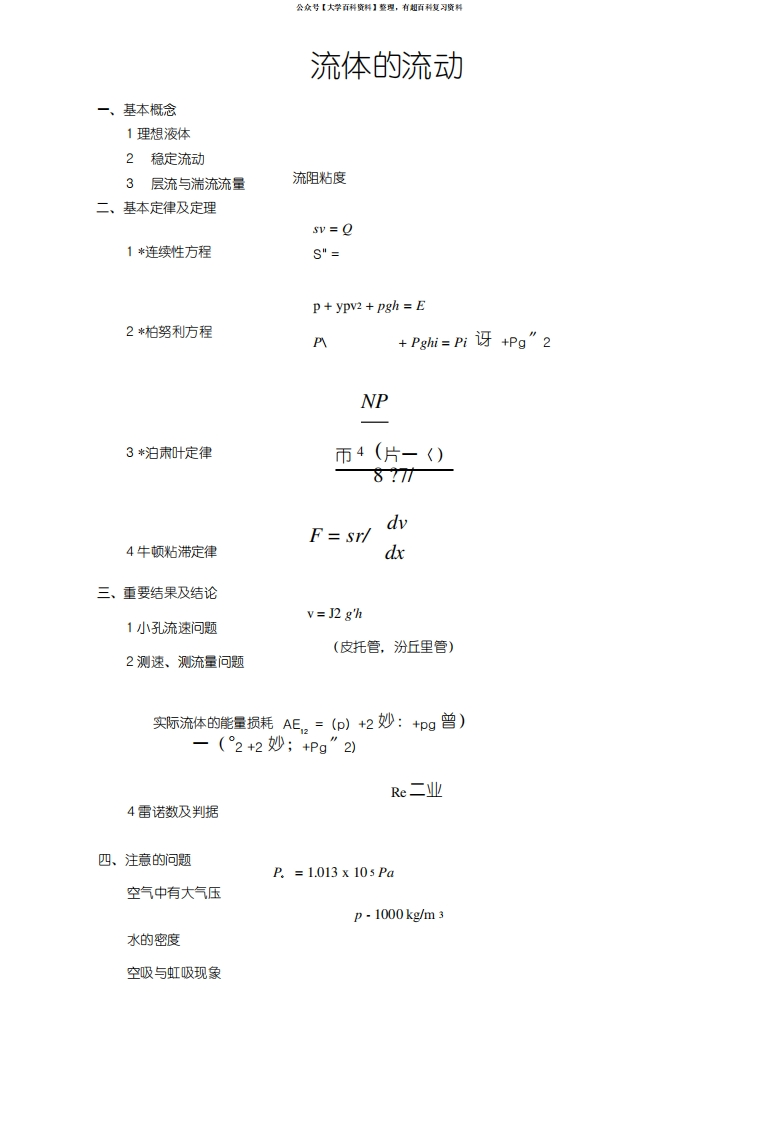 医用物理学复习资料(知识点精心整理).docx