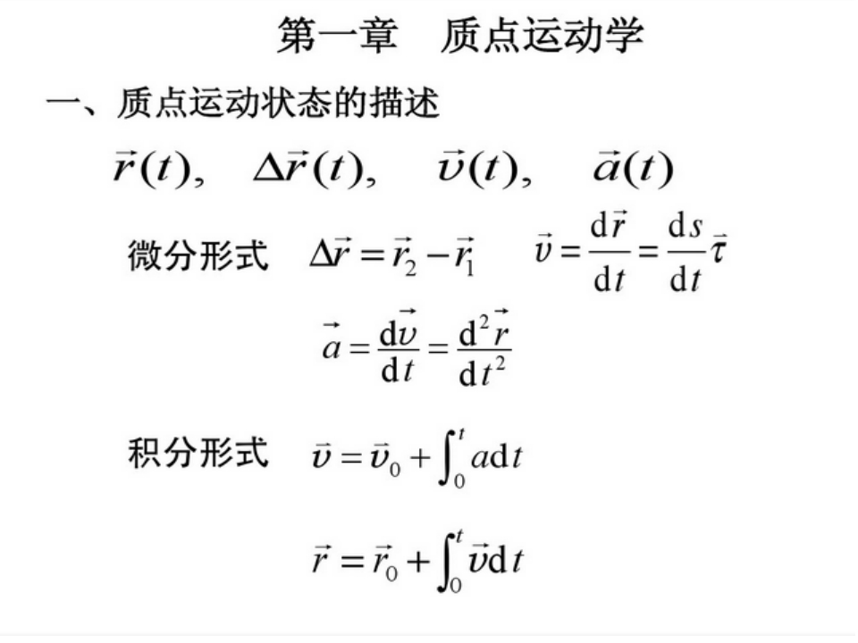 大学物理公式总结