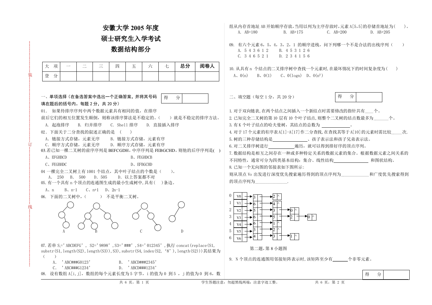 安徽大学2005年度硕士研究生入学考试-学习资源网 - 分享优质学习资料