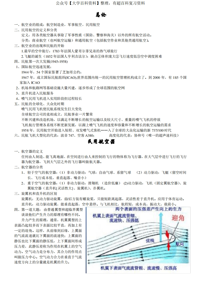 民航概论知识点(1)(DOC)