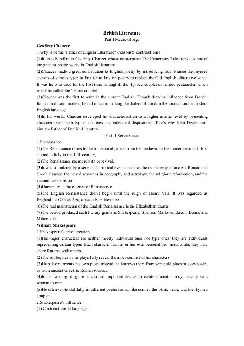 英美文学人物作品分析精简版-学习资源网 - 学习助手专注分享优质学习资源