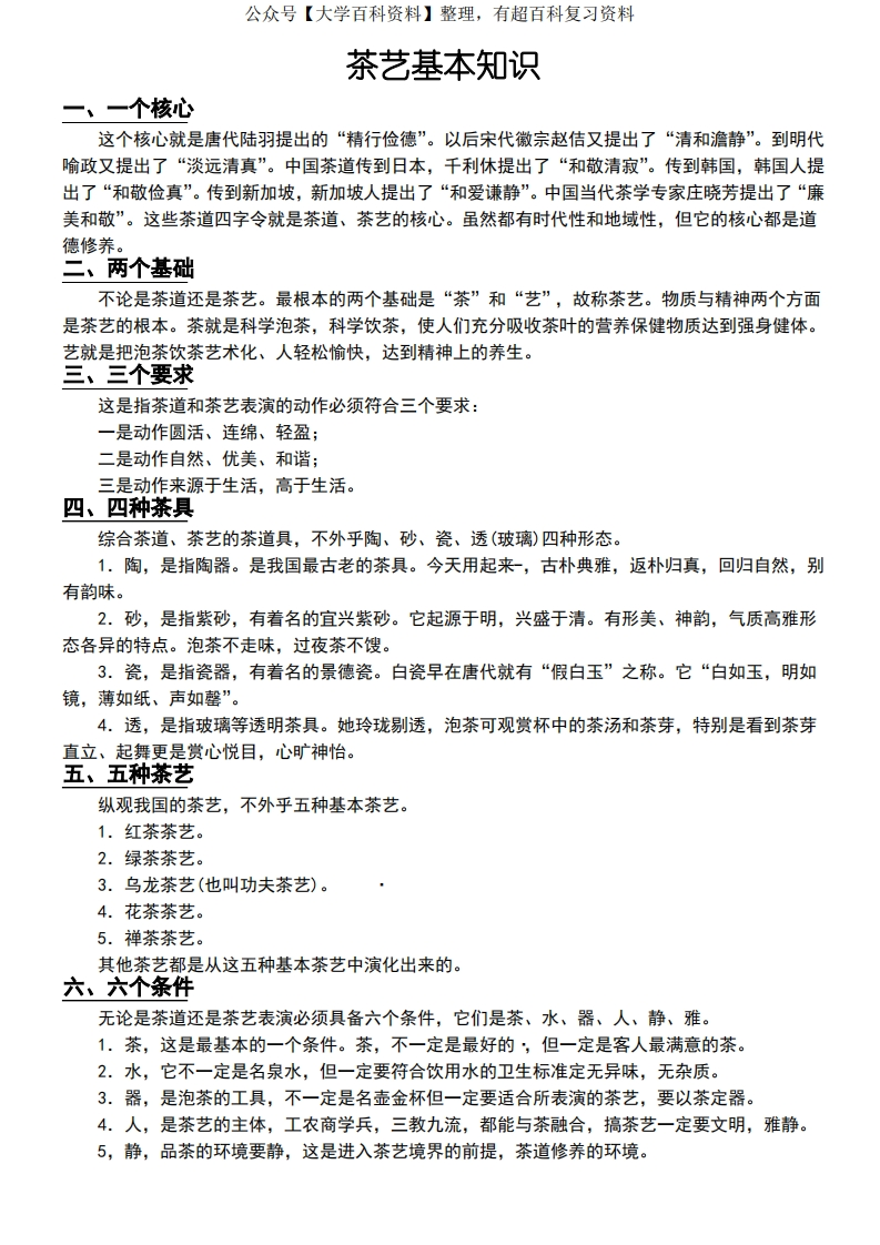 茶艺基本知识-学习资源网 - 学习助手专注分享优质学习资源