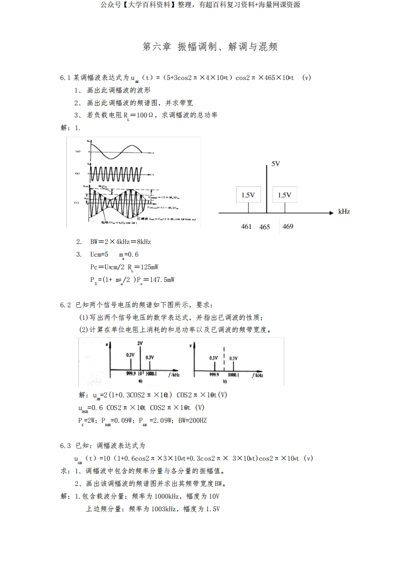 通信电子线路复习题(2)汇总